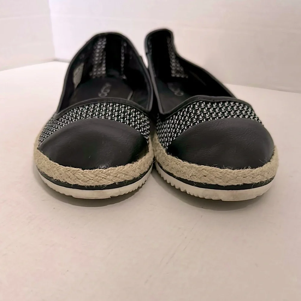 ALDO Black and White Women's Espadrille ballet Flats 8.5